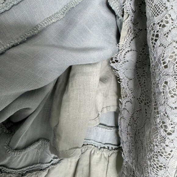 Allison NY NWT Sea Green Lace Floral Long Sleeve Dress Size‎ S Cowgirl Romantic - Picture 6 of 10